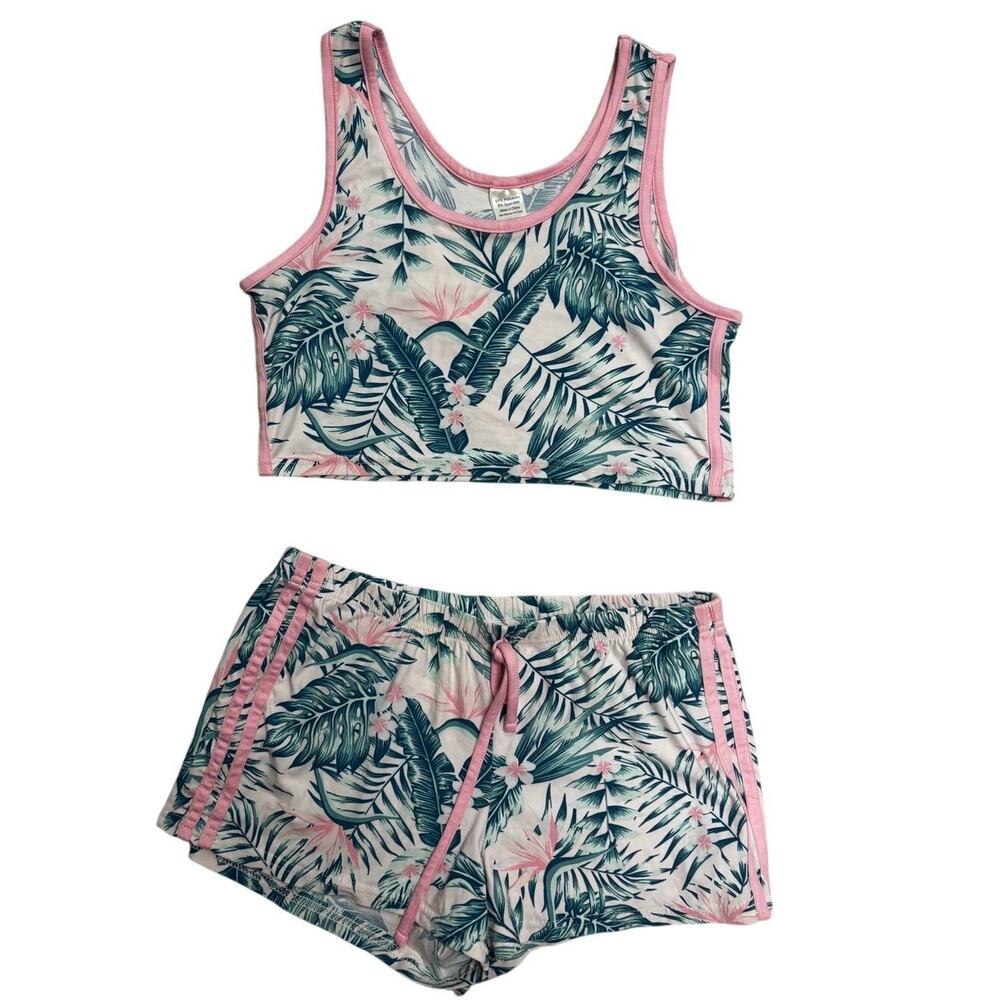 Tropical Two‑Piece Set NWOT 🌈🩳 Crop Tank & Shorts - Size M